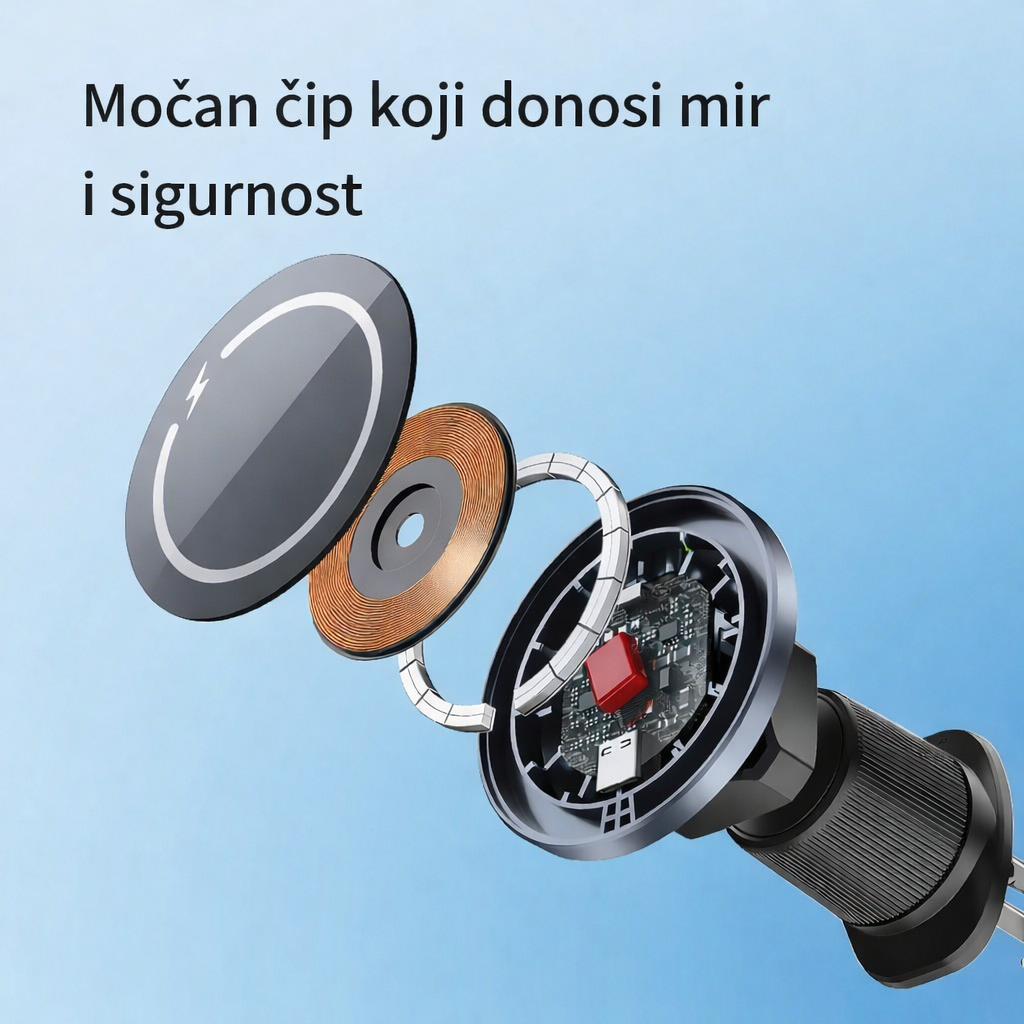 15W magnetni bežični punjač za kola